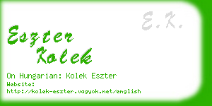 eszter kolek business card